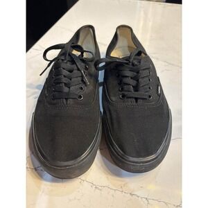 Vans Black Canvas Skaters Unisex Low Top Sneakers Sz 8